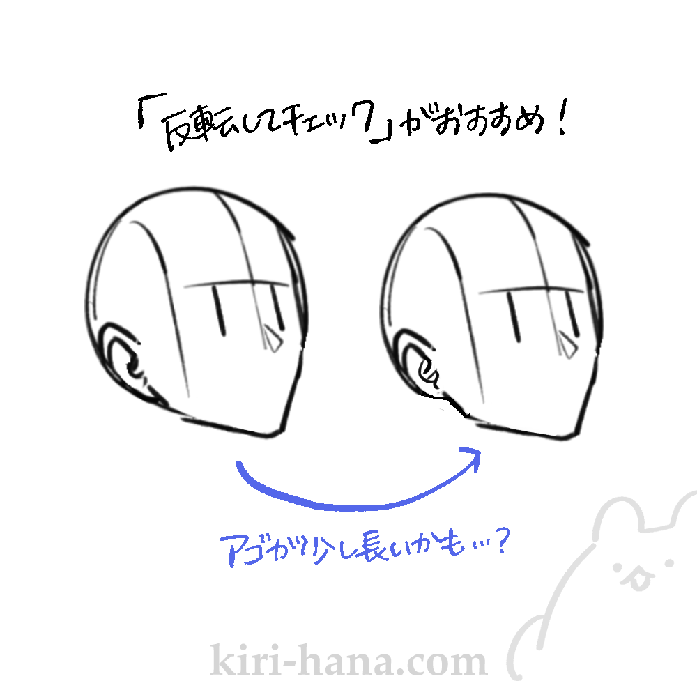反転してチェックする