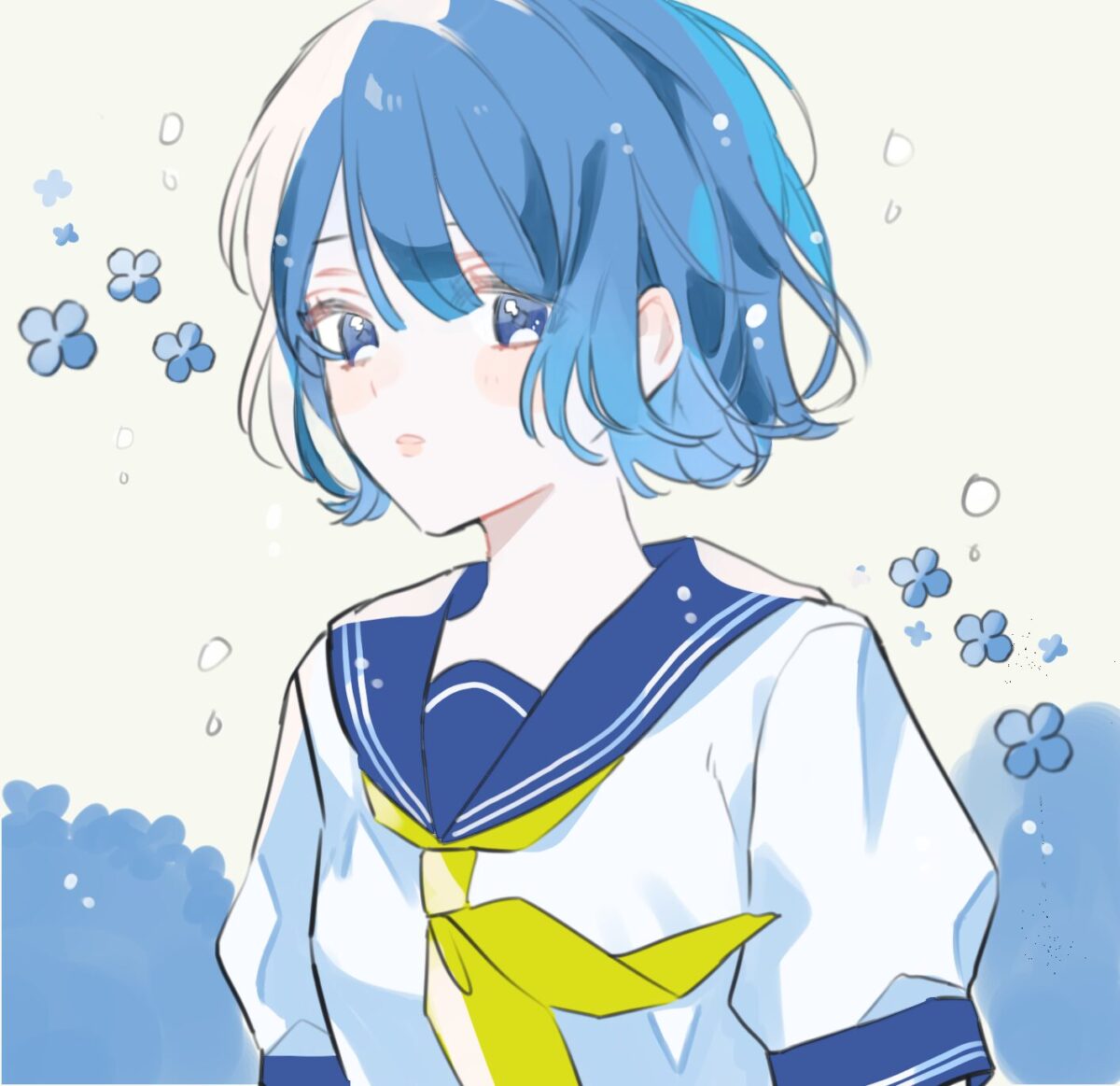 透明感のあるイラスト完成版-コントラストによる透明表現