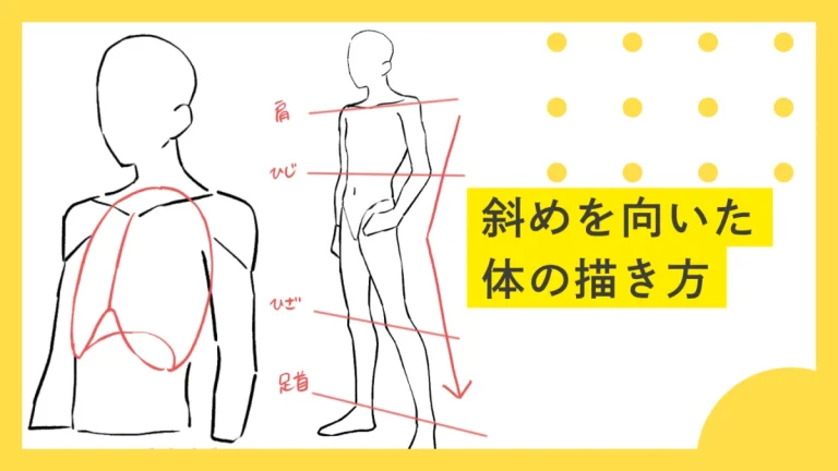 斜めを向いた体の描き方!初心者向けの基本ステップ | イラストの描き方|初心者向けまとめサイト